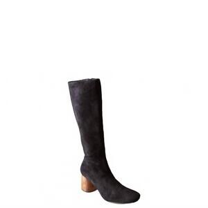 NEW HUMA BLANCO women's tory heels in coal suede